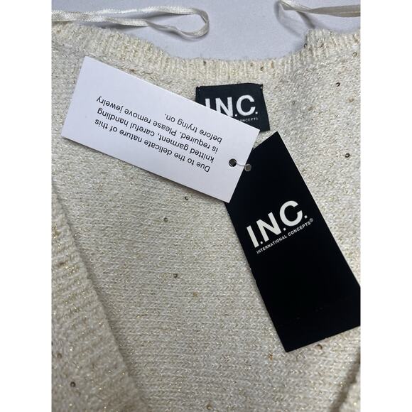 Inc International Concepts Women's Sequin Shine Sweater V-Neck Size XL NWT NEW - Picture 7 of 8